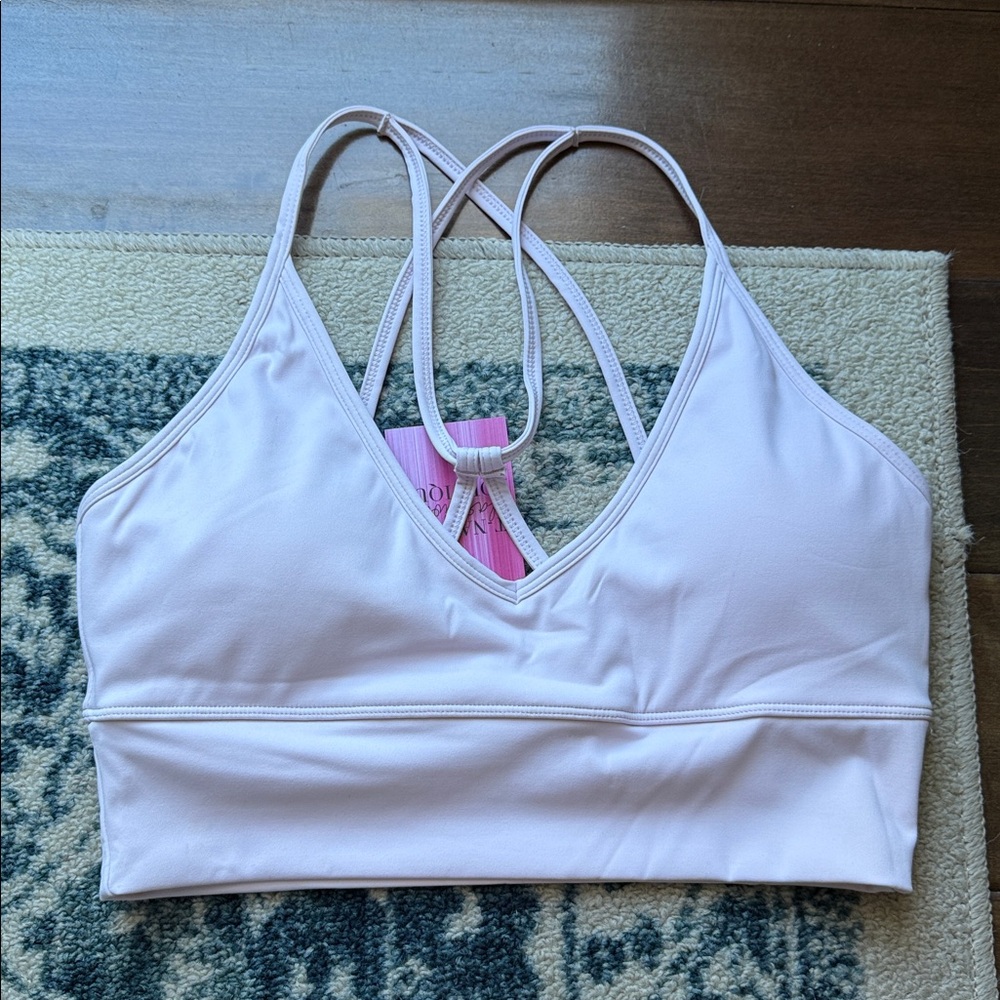 Light Pink Strappy Sports Bra